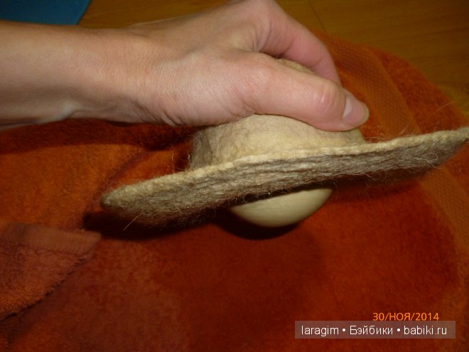 "Упала шляпа" или валяем шляпу для куклы | Бэйбики "Упала шляпа" или валяем шляпу для куклы