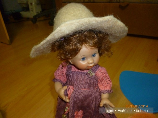 "Упала шляпа" или валяем шляпу для куклы | Бэйбики "Упала шляпа" или валяем шляпу для куклы