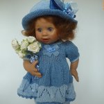 "Голубые розы", 8 Марта или ...одежда для Wichtel от Rosemarie Müller своими руками.