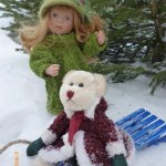 "А снег идет, а снег идет..." или одежда для Minouche от Sylvia Natterer своими руками.