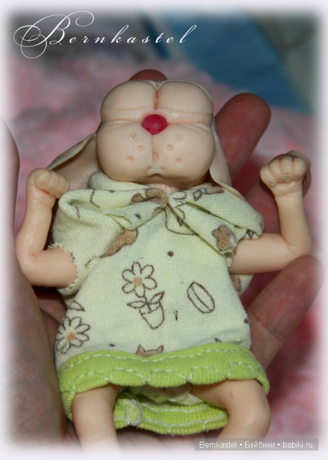 Малышка-суселка — Игрушки в смешанной технике (мех и глина): Арт (фото 2)