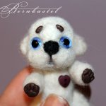 Мишка Топси. Авторская игрушка валянием из шерсти Бернкастель