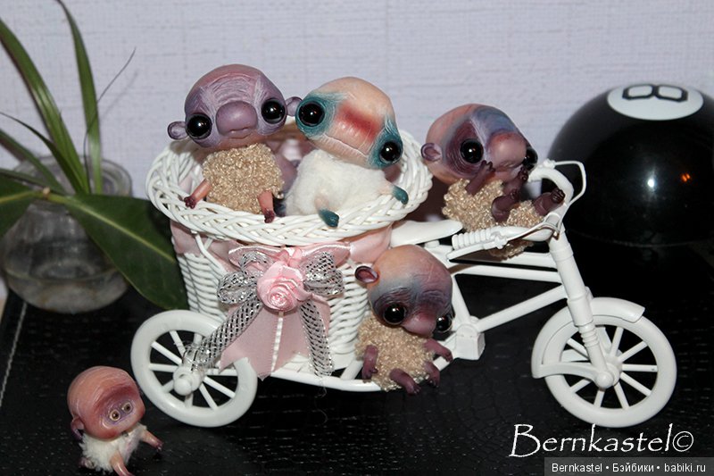 Веселая компания — Игрушки в смешанной технике (мех и глина): Арт (фото 3)