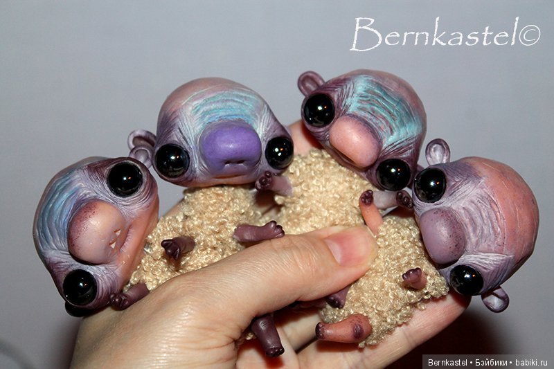 Веселая компания — Игрушки в смешанной технике (мех и глина): Арт (фото 10)