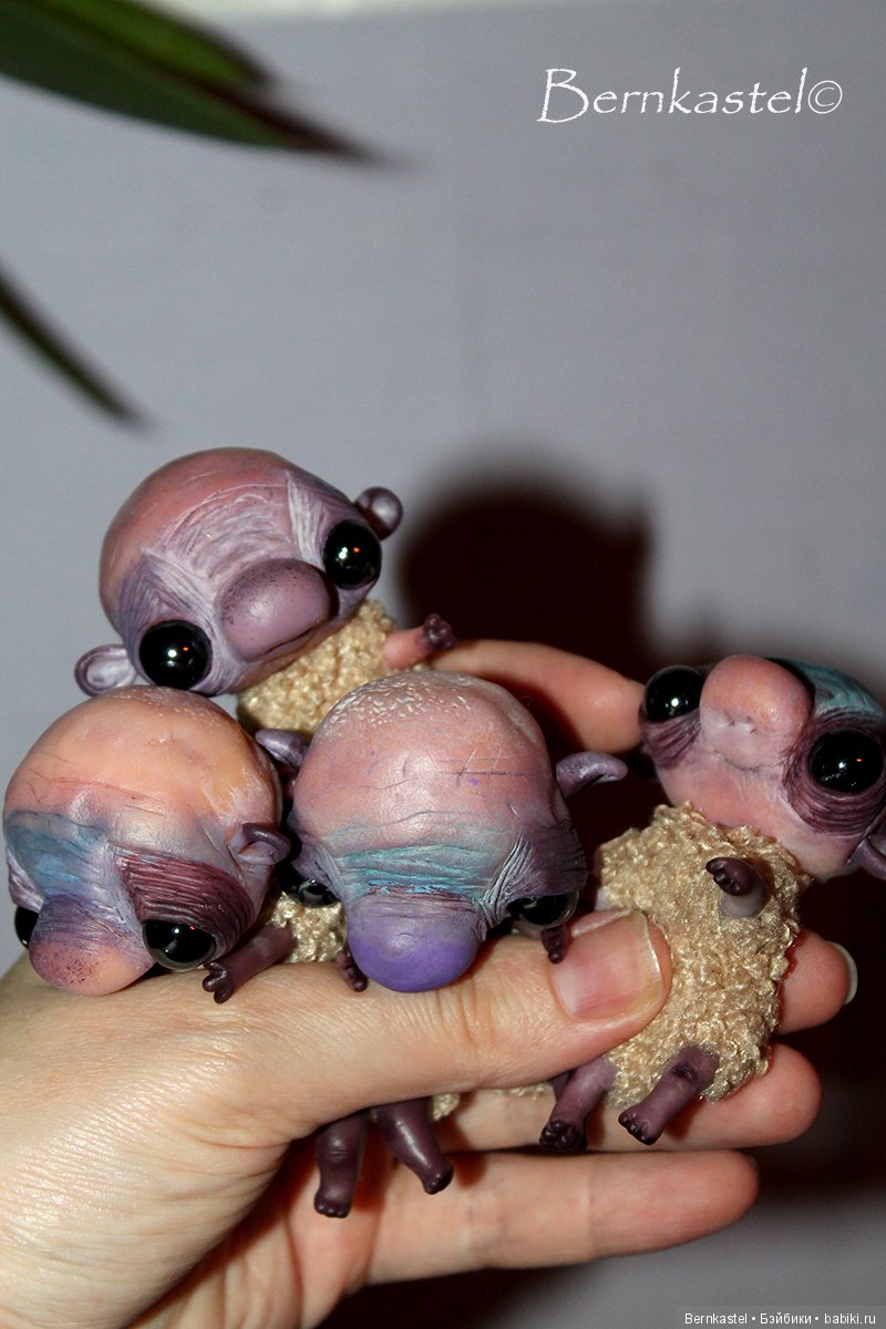 Веселая компания — Игрушки в смешанной технике (мех и глина): Арт