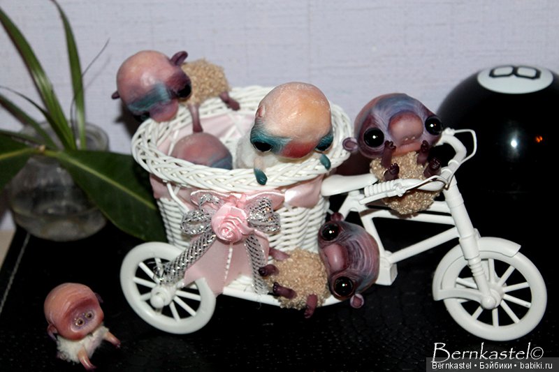 Веселая компания — Игрушки в смешанной технике (мех и глина): Арт (фото 4)