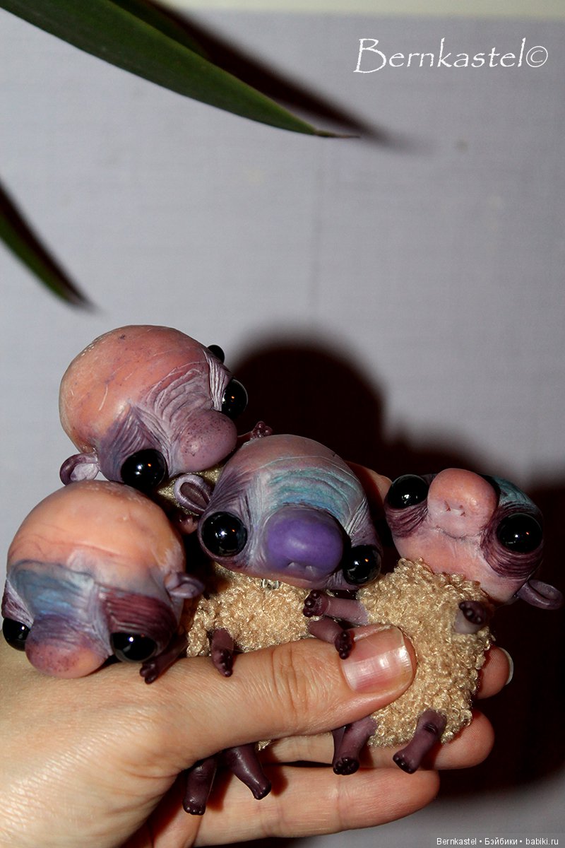 Веселая компания — Игрушки в смешанной технике (мех и глина): Арт