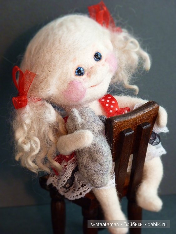 Маленькие ангелочки - войлочные куклы