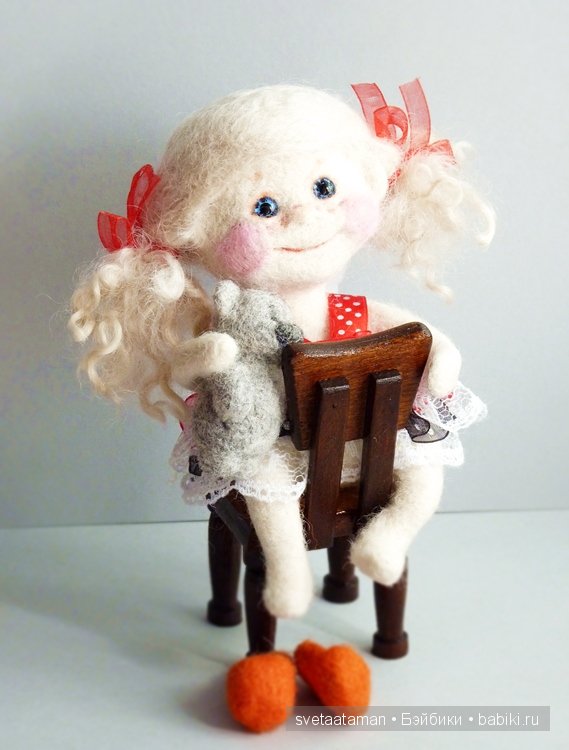 Маленькие ангелочки - войлочные куклы