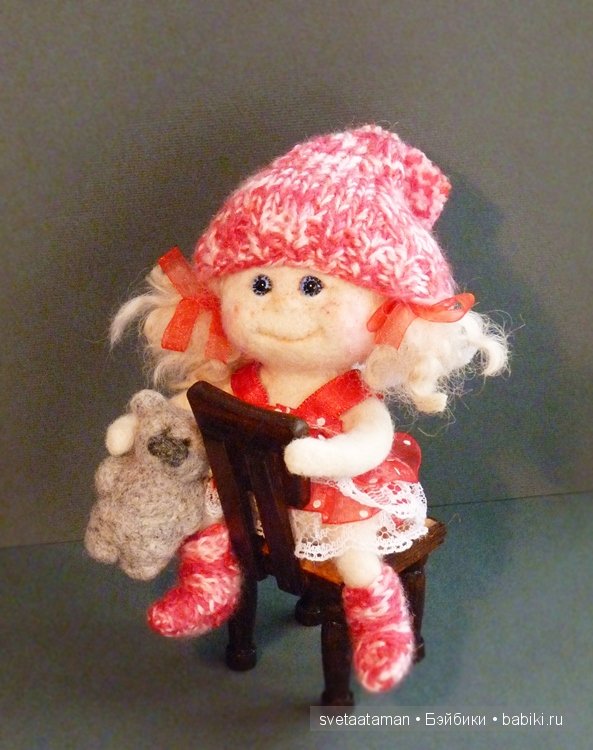 Маленькие ангелочки - войлочные куклы валянием (фото 2)