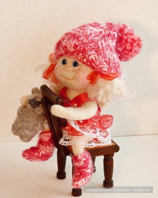 Маленькие ангелочки - войлочные куклы валянием