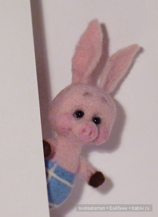 Пятачок. Авторская игрушка валянием из шерсти (фото 10)