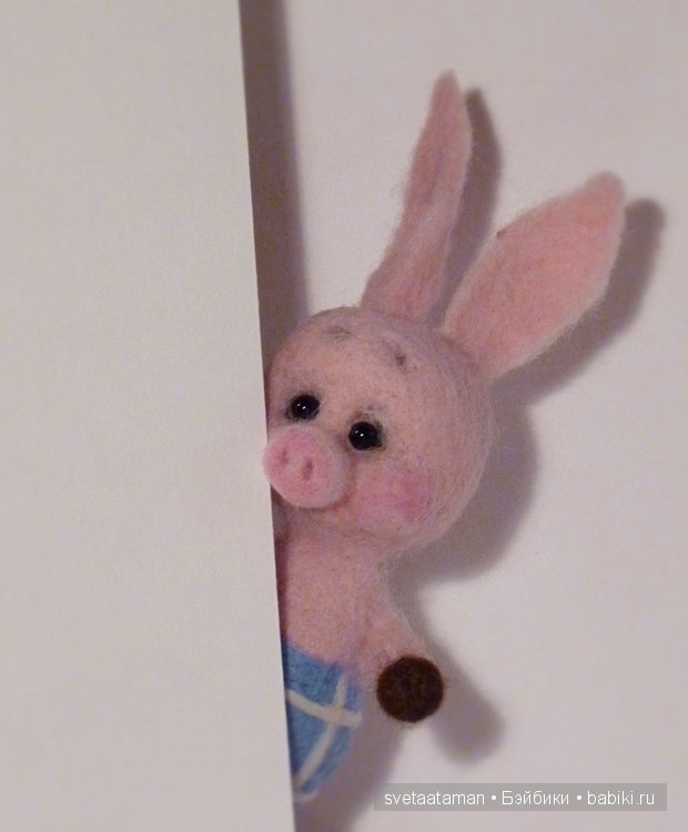 Пятачок. Авторская игрушка валянием из шерсти