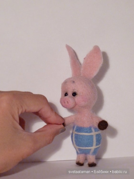 Пятачок. Авторская игрушка валянием из шерсти (фото 3)