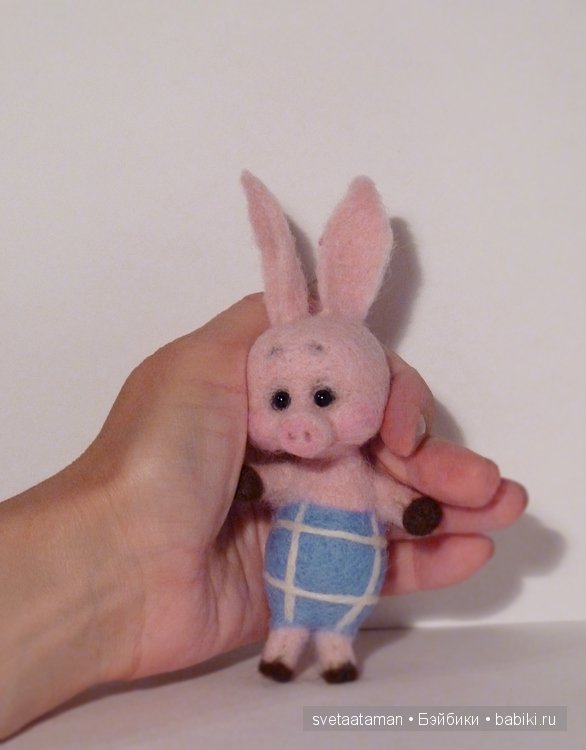 Пятачок. Авторская игрушка валянием из шерсти (фото 8)