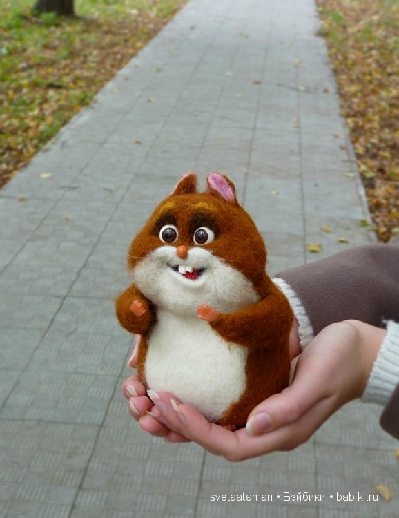 Кошечка Миттенс и хомячок Рино. Игрушки валянием из шерсти