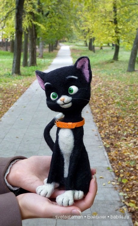 Кошечка Миттенс и хомячок Рино. Игрушки валянием из шерсти (фото 6)