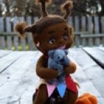 Ангелочек-путешественница. Авторская войлочная куколка