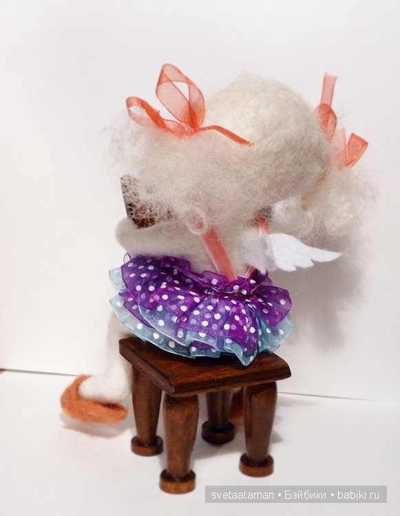 Девчоночки-ангелочки своими руками из шерсти для валяния