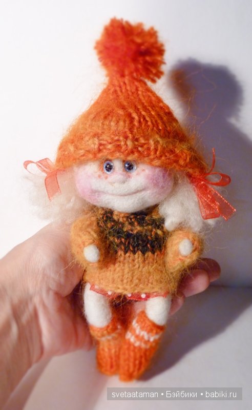 Девчоночки-ангелочки своими руками из шерсти для валяния (фото 4)