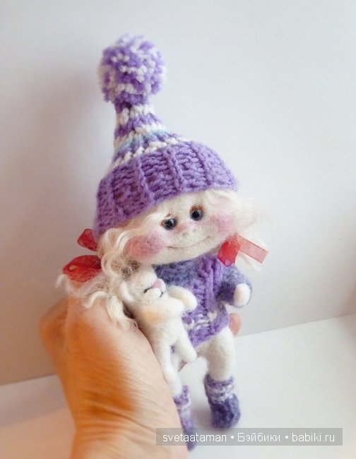 Девчонки. Вялянные из шерсти игрушки своими руками