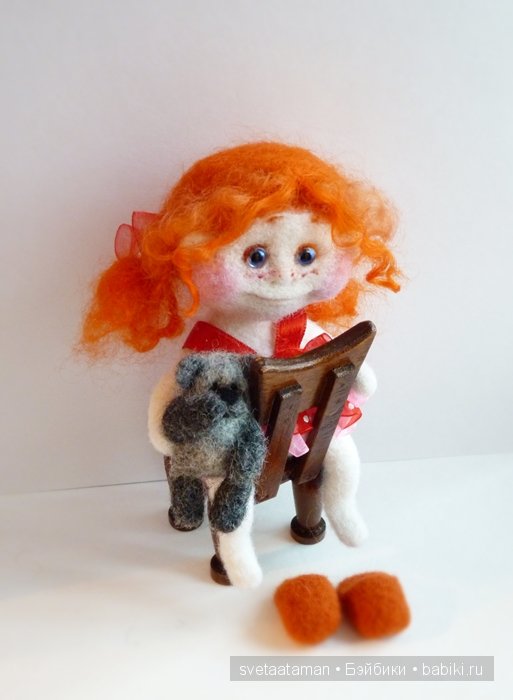 Девчонки. Вялянные из шерсти игрушки своими руками