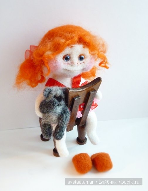 Девчонки. Вялянные из шерсти игрушки своими руками (фото 8)