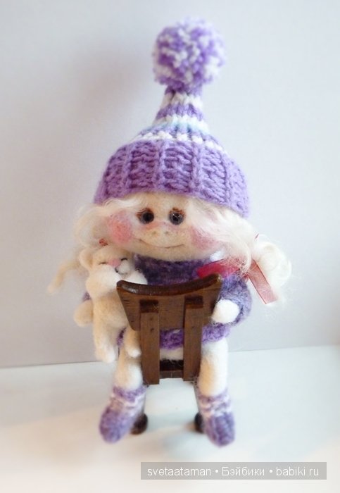 Девчонки. Вялянные из шерсти игрушки своими руками