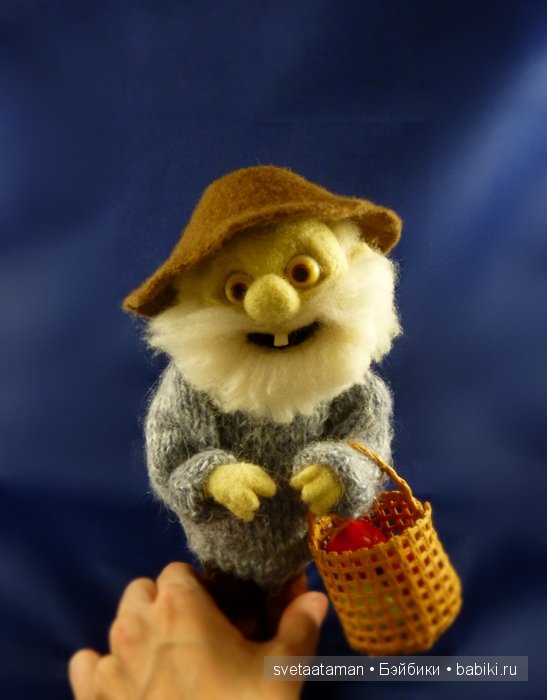 Дядюшка Ау. Игрушка валянием из шерсти своими руками (фото 7)