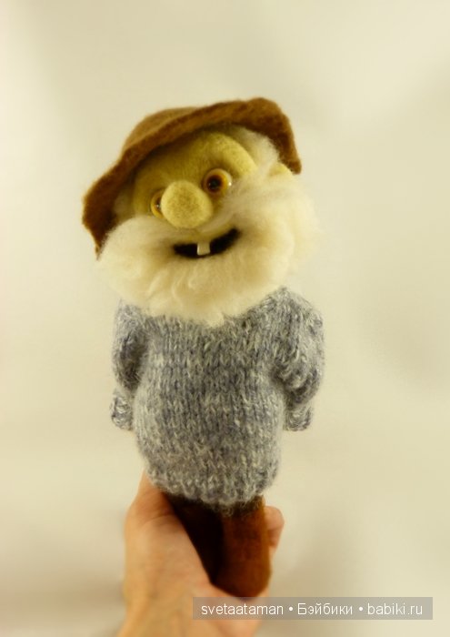 Дядюшка Ау. Игрушка валянием из шерсти своими руками (фото 10)
