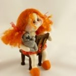 Кудряшечки - валяние куклы из войлока