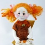 Кукла из шерсти для валяния. Рыжий, рыжий ангелочек