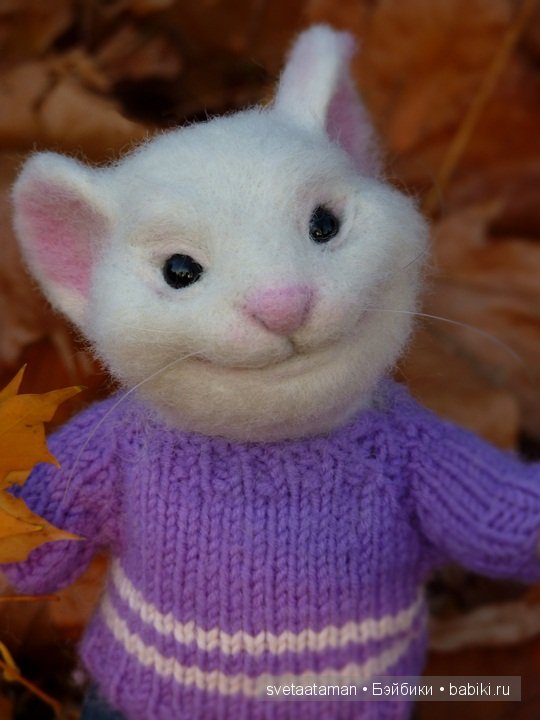 Мышонок со скейтом. Игрушка валянием ручной работы (фото 8)