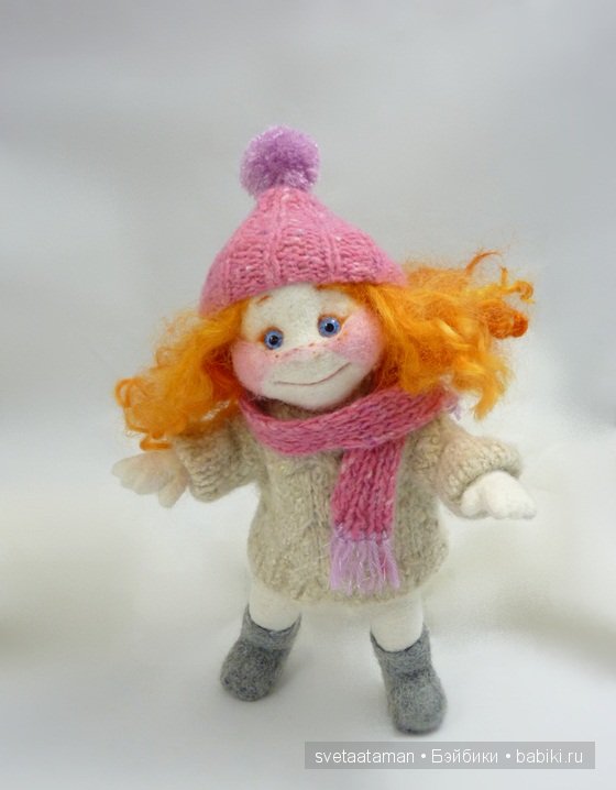 Куклы из шерсти для валяния - Ангелочек и Снежок