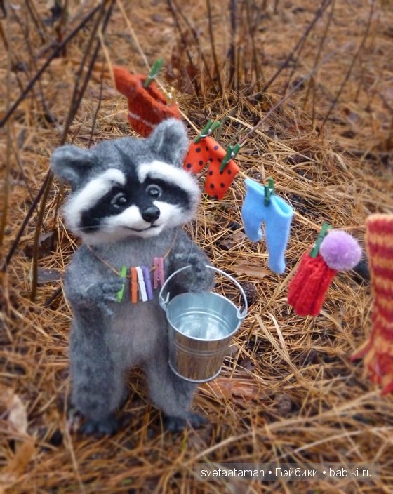 Один день из жизни енотика. Валяние из шерсти (фото 4)