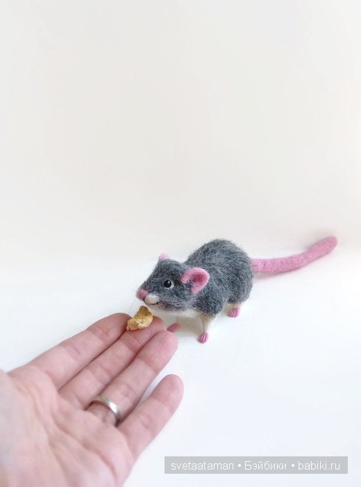 Мышки, игрушки валянием из шерсти ручной работы (фото 9)