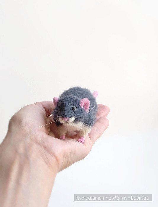 Мышки, игрушки валянием из шерсти ручной работы (фото 4)