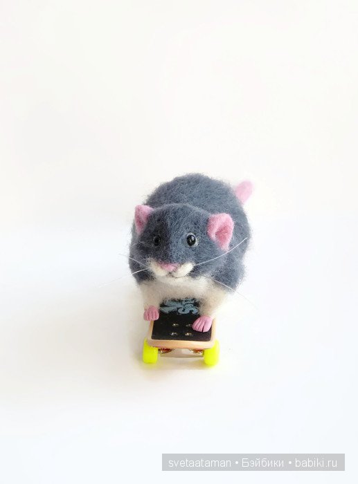 Мышки, игрушки валянием из шерсти ручной работы (фото 5)