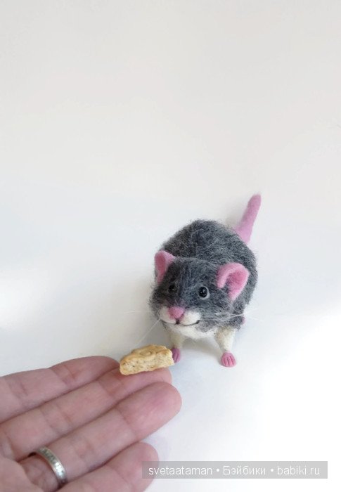 Мышки, игрушки валянием из шерсти ручной работы (фото 8)