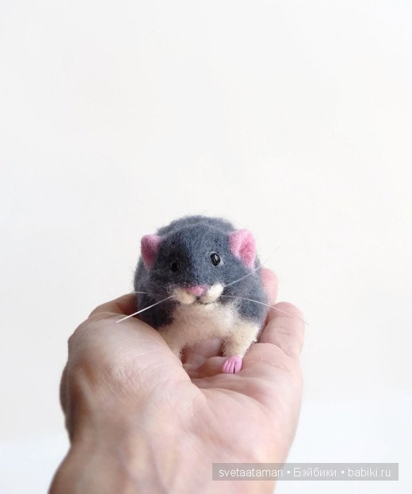 Мышки, игрушки валянием из шерсти ручной работы (фото 3)