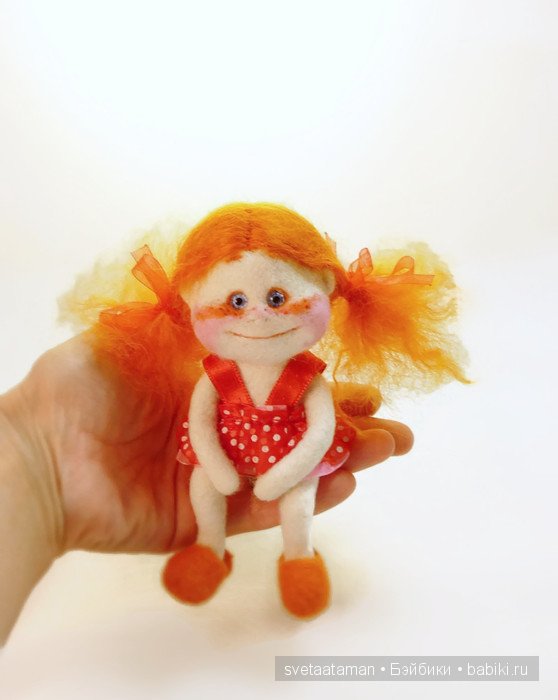 Куклы из шерсти для валяния - Девочки, мышки и Пятачки (фото 2)