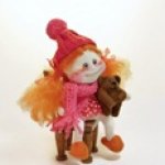 Куклы из шерсти для валяния - Девочки, мышки и Пятачки