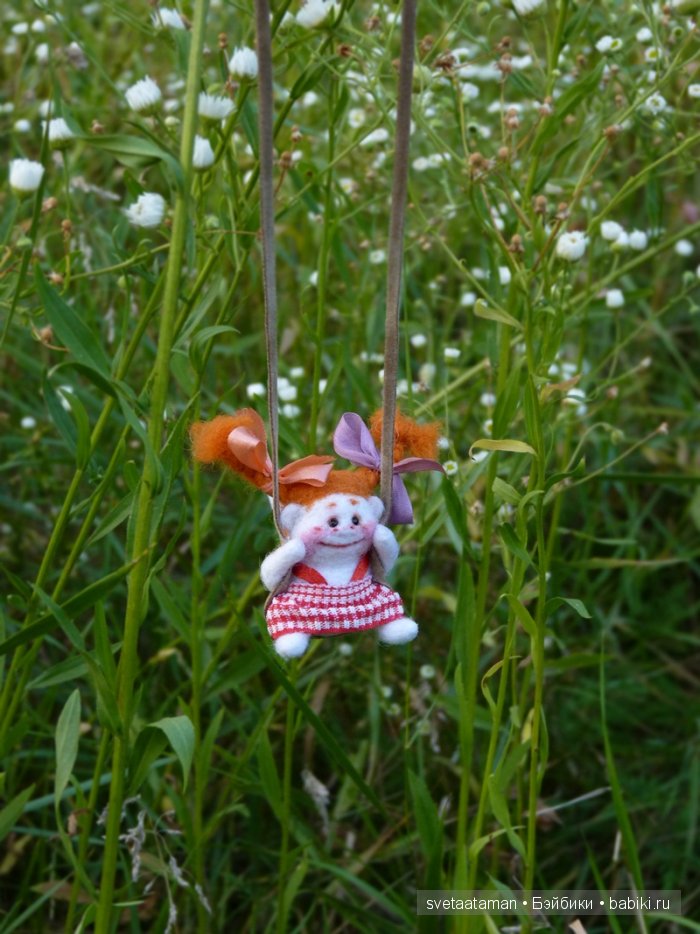 Кукла из шерсти для валяния - маленький рыжик (фото 10)