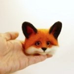 Мышка с котёнком и лисёночек. Игрушки валянием из шерсти