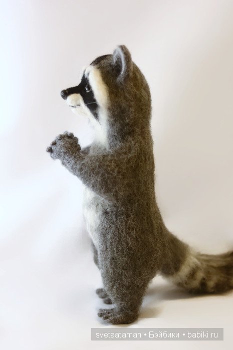 Енотик, ромашки и весна. Валяние из шерсти (фото 7)