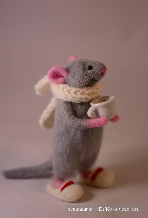 Мышонок, мартовский. Валяние из шерсти