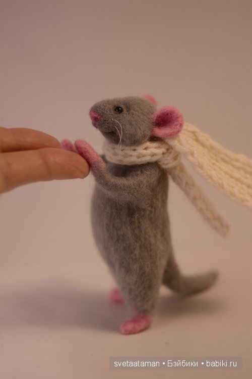 Мышонок, мартовский. Валяние из шерсти (фото 9)
