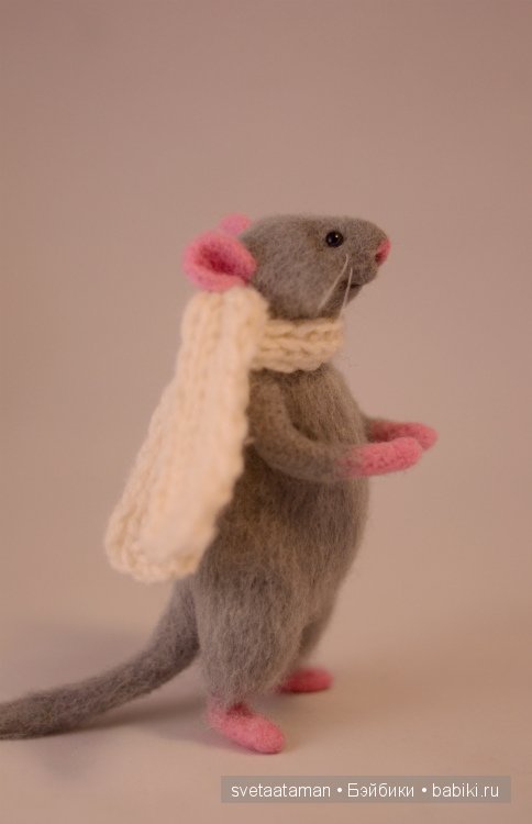 Мышонок, мартовский. Валяние из шерсти (фото 10)