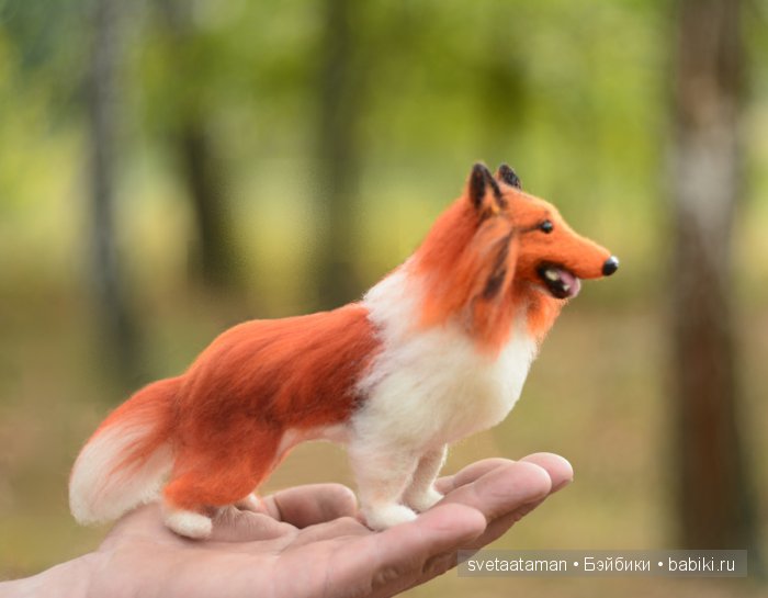 Шелти. Игрушка валянием из шерсти (фото 4)