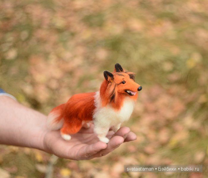 Шелти. Игрушка валянием из шерсти (фото 7)